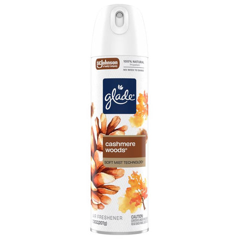 Glade Cashmere Woods Scent Air Freshener 7.3 oz Aerosol (Pack of 6)