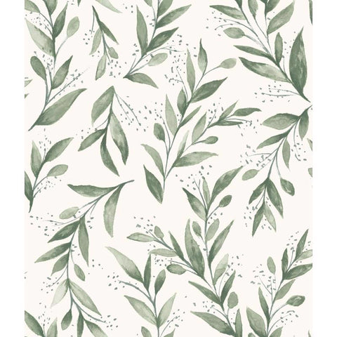 Magnolia Home by Joanna Gaines 20.5 in. W X 216 in. L Olive Branch Peel and Stick Wallpaper (Pack of 4)