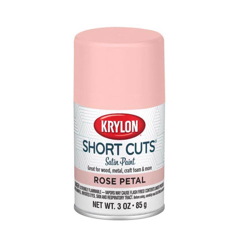 Krylon Short Cuts Satin Rose Petal Craft Spray Paint 3 oz (Pack of 6)