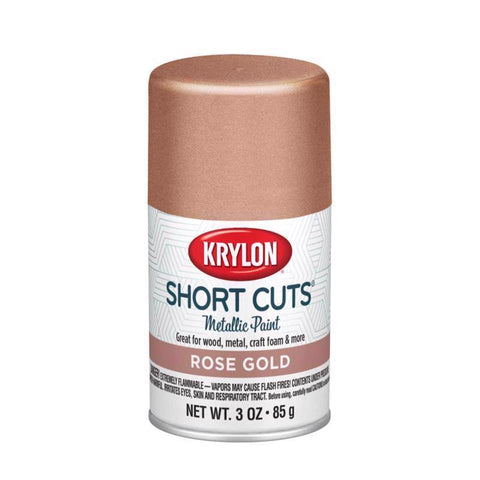 Krylon Short Cuts High-Gloss Rose Gold Craft Spray Paint 3 oz (Pack of 6)