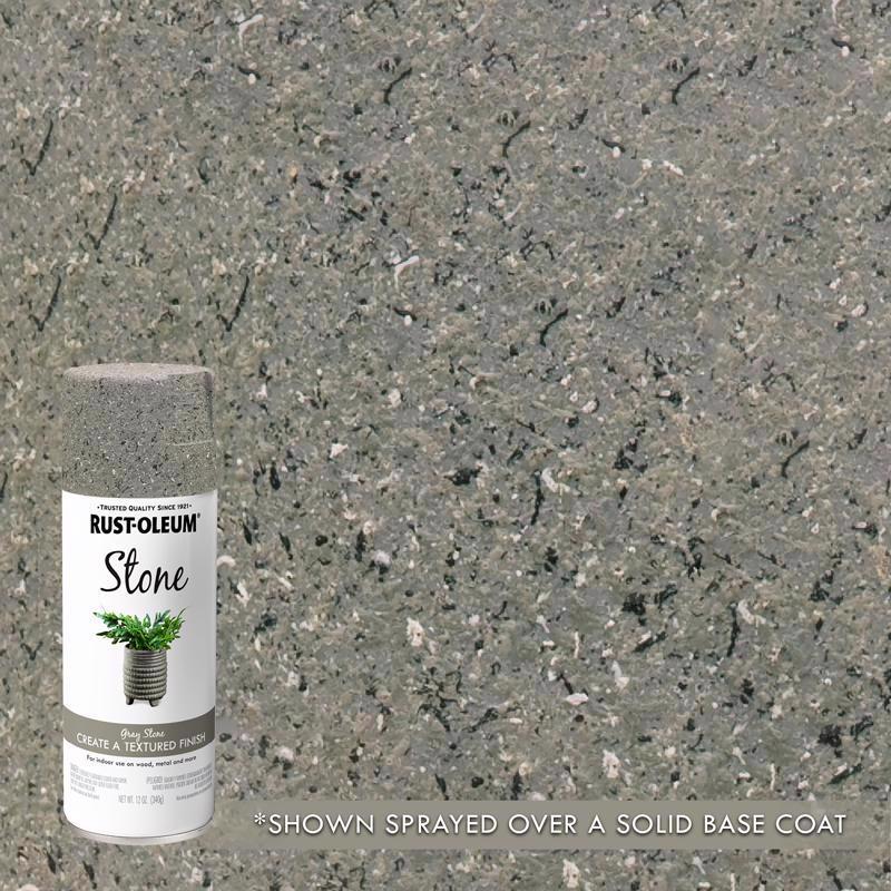 Rust-Oleum Stone Effect Gray Stone Spray Paint 12 oz (Pack of 4)