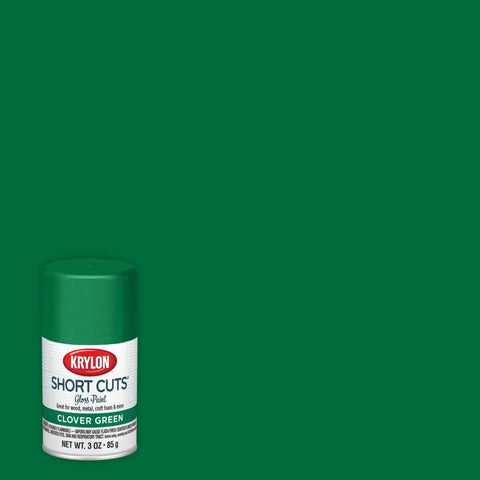 Krylon Short Cuts Gloss Clover Green Craft Spray Paint 3 oz (Pack of 6)