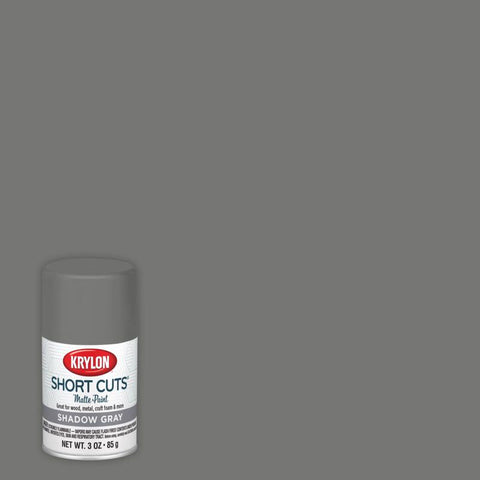 Krylon Short Cuts Matte Shadow Gray Craft Spray Paint 3 oz (Pack of 6)