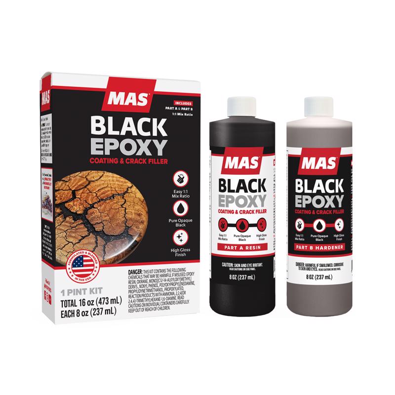 MAS Black Epoxy 16 oz (Pack of 2)