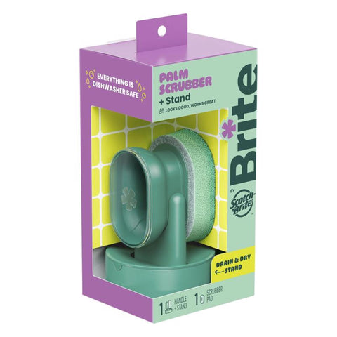 Scotch-Brite Medium Duty Dish Scrubber w/Stand For All Purpose 1 pk (Pack of 3)