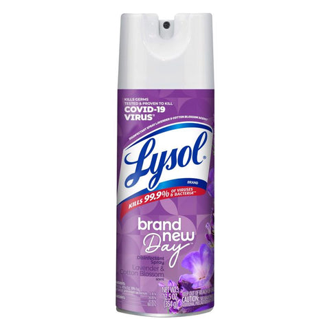 Lysol Brand New Day Lavender and Cotton Blossom Scent Disinfectant 12.5 oz (Pack of 6)