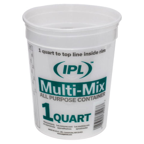 IPL Clear 1 qt Plastic Multi-Mix Container (Pack of 25)