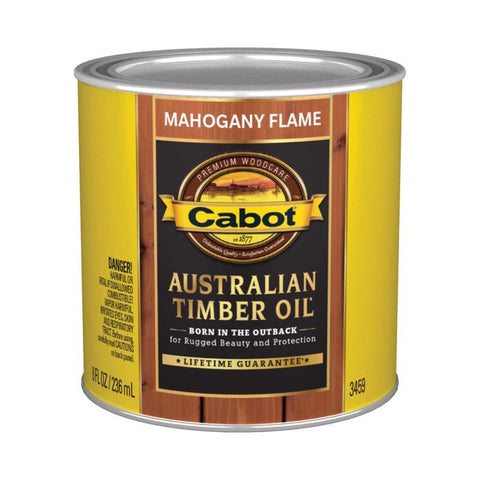 Cabot Transparent Mahogany Flame Australian Timber Oil 8 fl. oz. (Pack of 4)
