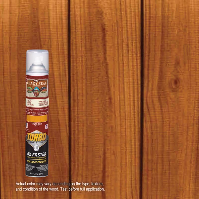 Ready Seal Turbo Spray System Natural Cedar Wood Stain 24 oz (Pack of 6)