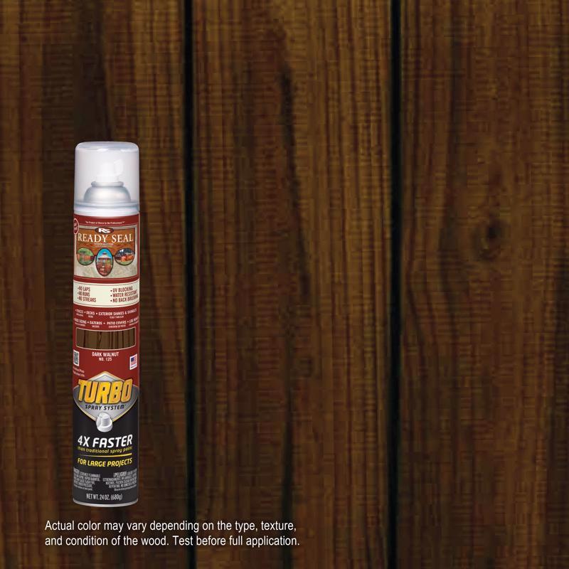 Ready Seal Turbo Spray System Dark Walnut Wood Stain 24 oz (Pack of 6)