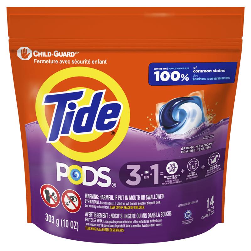 Cápsulas de detergente Tide aroma a pradera primaveral, 10 oz