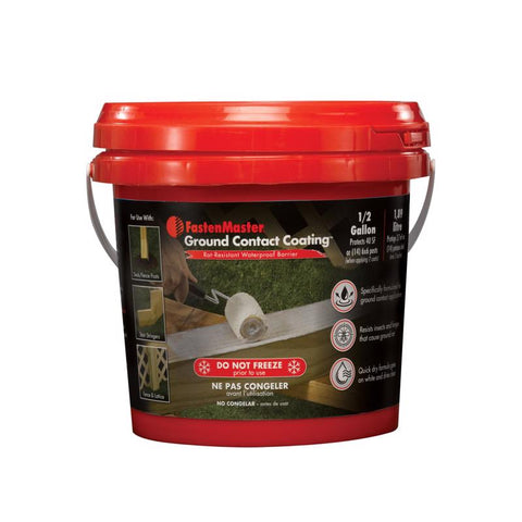 FastenMaster Ground Contact Coating Flat/Matte Clear Liquid Rubber Sealant Coating 64 oz (Pack of 4)
