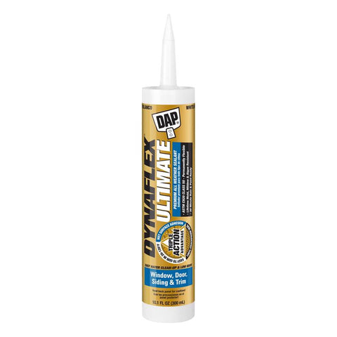 DAP Dynaflex Ultimate White Premium Latex Window and Door Caulk Sealant 10.1 oz (Pack of 12)