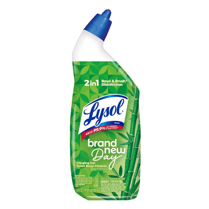 Lysol Bamboo Scent Toilet Bowl Cleaner 24 oz Gel (Pack of 9)