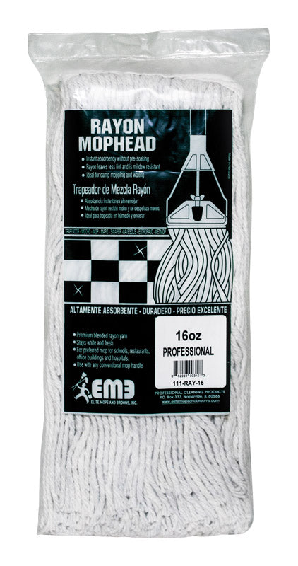 Elite Mops and Brooms 16 oz Cut End Rayon Mop Refill 1 pk (Pack of 6)