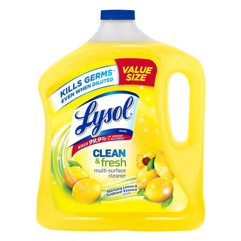 Lysol Sparkling Lemon & Sunflower Essence Scent Concentrated Multi-Purpose Cleaner Liquid 90 oz (Pack of 4)
