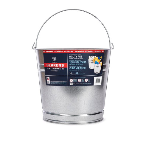 Behrens 14 qt Galvanized Pail Silver