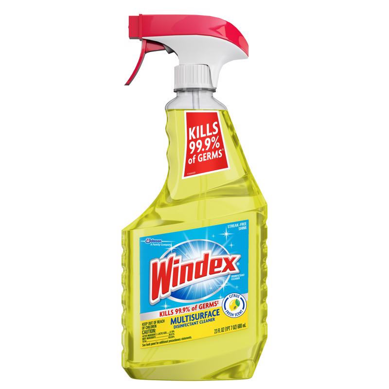 Windex Fresh Citrus Scent Multi-Surface Cleaner Liquid 23 oz (Pack of 8)