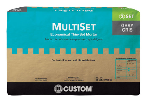Custom Building Products MultiSet Gray Thin-Set Mortar 50 lb