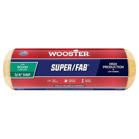 Wooster Super/Fab Knit 9 in. W X 3/4 in. Regular Paint Roller Cover 1 pk (Pack of 12)