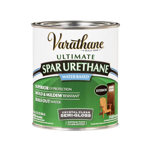 Varathane Ultimate Semi-Gloss Clear Water-Based Spar Urethane 1 qt (Pack of 2)