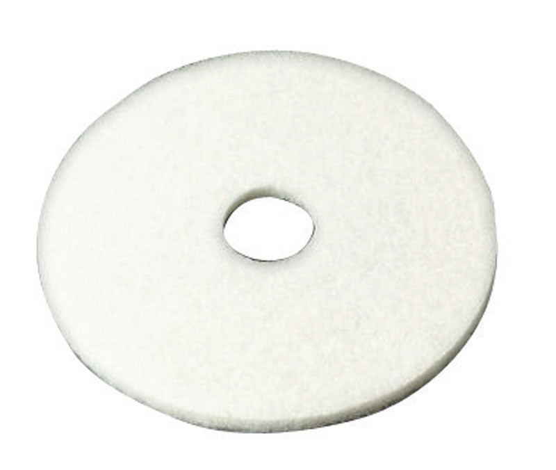 3M 20 in. D Non-Woven Natural/Polyester Fiber Floor Polishing Pad White (Pack of 5)