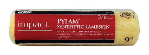 Linzer Impact Pylam Synthetic Lambskin 9 in. W X 3/8 in. Regular Paint Roller Cover 1 pk (Pack of 12)