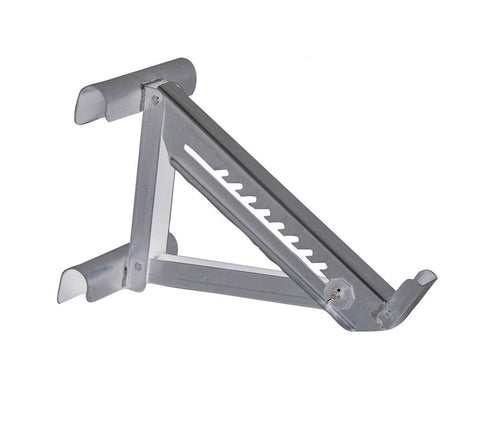 Soporte de aluminio plateado para escalera Qual-Craft, 1 ud.