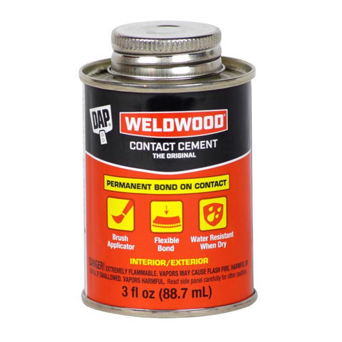 DAP Weldwood High Strength Rubber Tan Contact Cement 3 oz (Pack of 12)