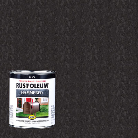 Rust-Oleum Stops Rust Indoor and Outdoor Hammered Black Oil-Based Protective Paint 1 qt (Pack of 2)