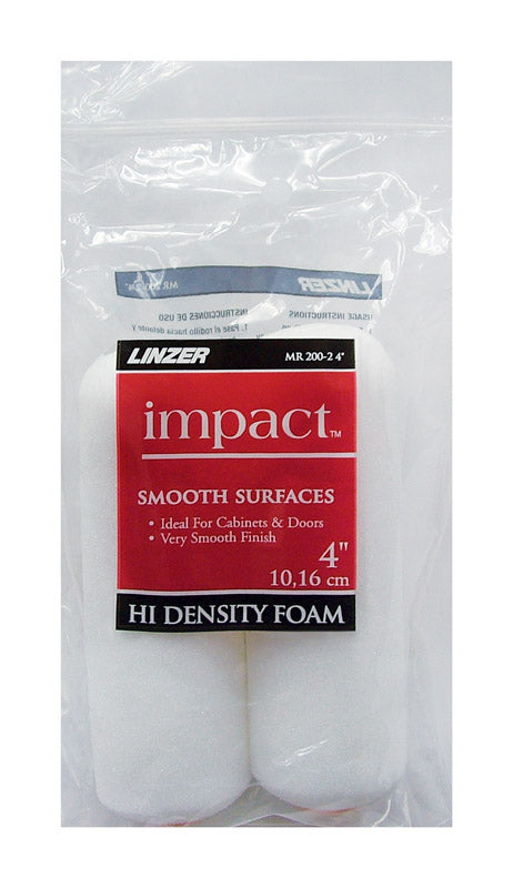 Linzer Impact Foam 4 in. W Mini Paint Roller Cover 2 pk (Pack of 6)