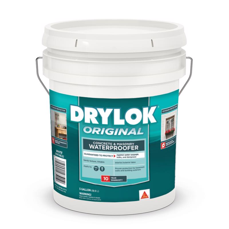 Drylok Flat White Tintable Latex Masonry Waterproof Sealer 5 gal