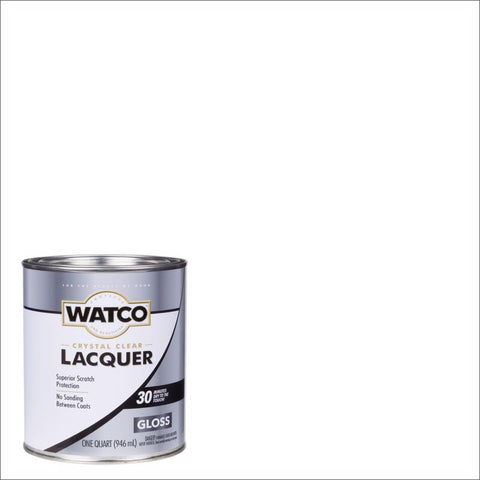 Laca de acabado para madera alquídica transparente brillante a base de aceite WATCO, 1 pinta (paquete de 6)
