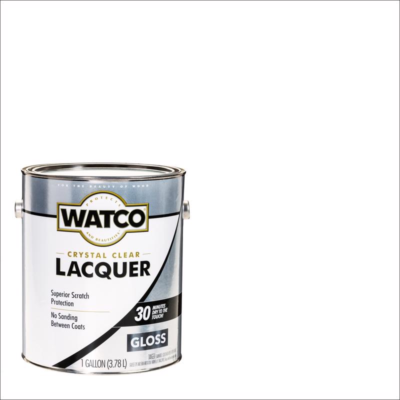 WATCO Gloss Clear Oil-Based Alkyd Wood Finish Lacquer 1 gal (Pack of 2)