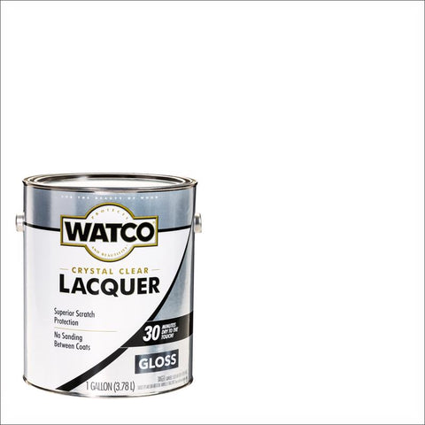 WATCO Gloss Clear Oil-Based Alkyd Wood Finish Lacquer 1 gal (Pack of 2)