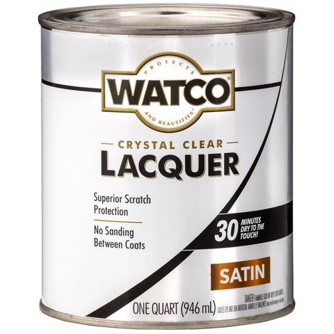 Laca de acabado para madera WATCO satinada transparente, alquídica a base de aceite, 1 pinta (paquete de 6)