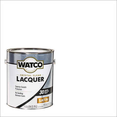 WATCO Satin Clear Oil-Based Alkyd Wood Finish Lacquer 1 gal (Pack of 2)