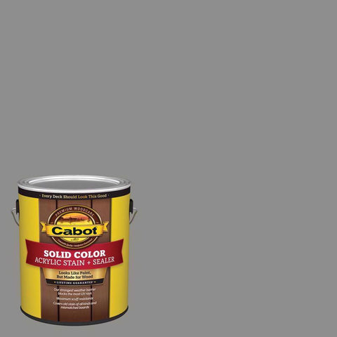 Cabot Solid Color Acrylic Stain & Sealer Solid Driftwood Gray Water-Based Acrylic Deck Stain 1 gal (Pack of 4)