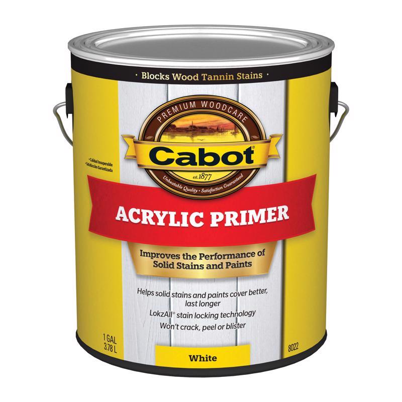 Cabot White Acrylic Primer 1 gal (Pack of 4)