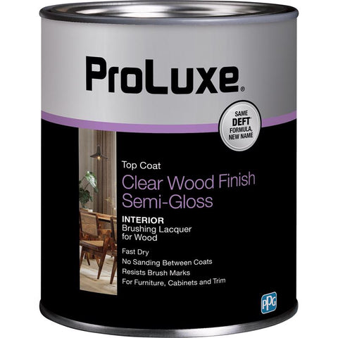 ProLuxe Semi-Gloss Clear Oil-Based Alkyd Brushing Lacquer 1 qt