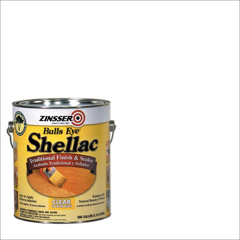 Zinsser Bulls Eye Gloss Clear Shellac-Based Shellac Finish and Sealer 1 gal (Pack of 2)