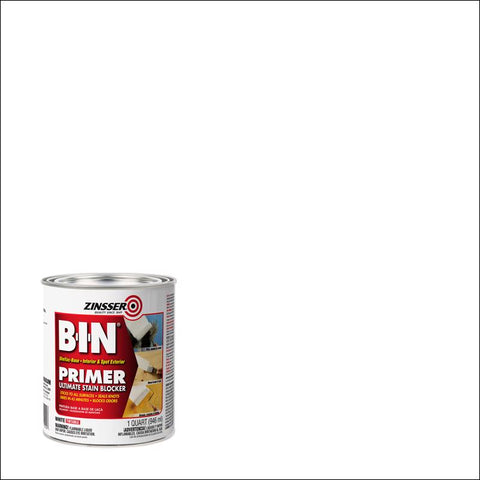 Zinsser B-I-N White Flat Shellac-Based Primer and Sealer 1 qt (Pack of 4)