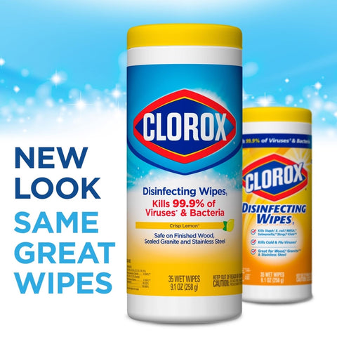 Toallitas desinfectantes Clorox con aroma a limón, 35 unidades, 1 paquete