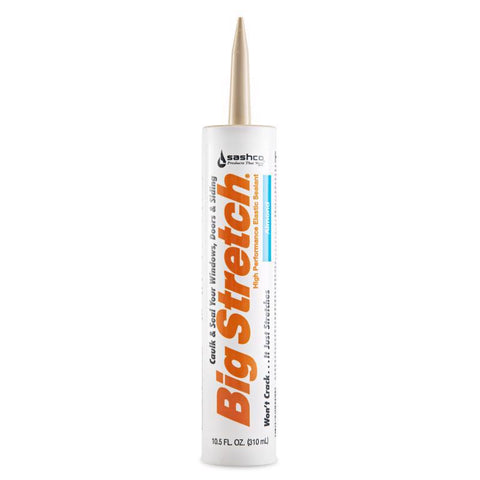 Sashco Big Stretch Almond Elastomeric Acrylic Latex Door/Siding/ Window Caulk 10.5 oz (Pack of 12)