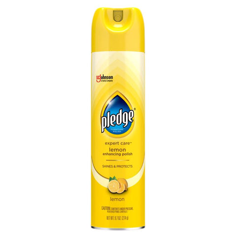 Pledge Lemon Scent Furniture Polish 9.7 oz Spray (Pack of 6)