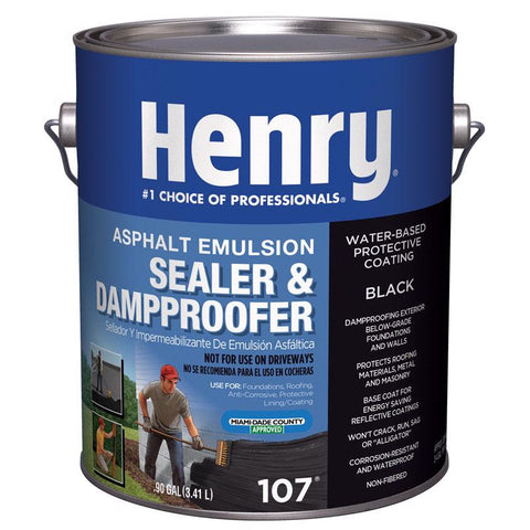 Henry Smooth Black Asphalt Roof And Foundation Coating 0.9 gal (Pack of 4)
