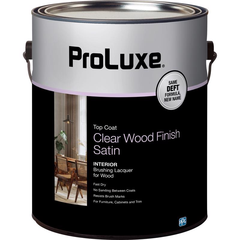 ProLuxe Satin Clear Oil-Based Alkyd Brushing Lacquer 1 gal (Pack of 4)