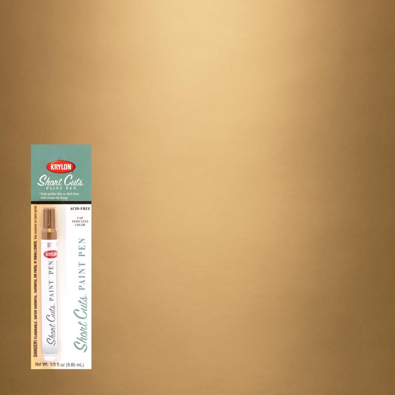 Krylon Short Cuts Gold Leaf Paint Pen Interior 0.33 oz (Pack of 6)