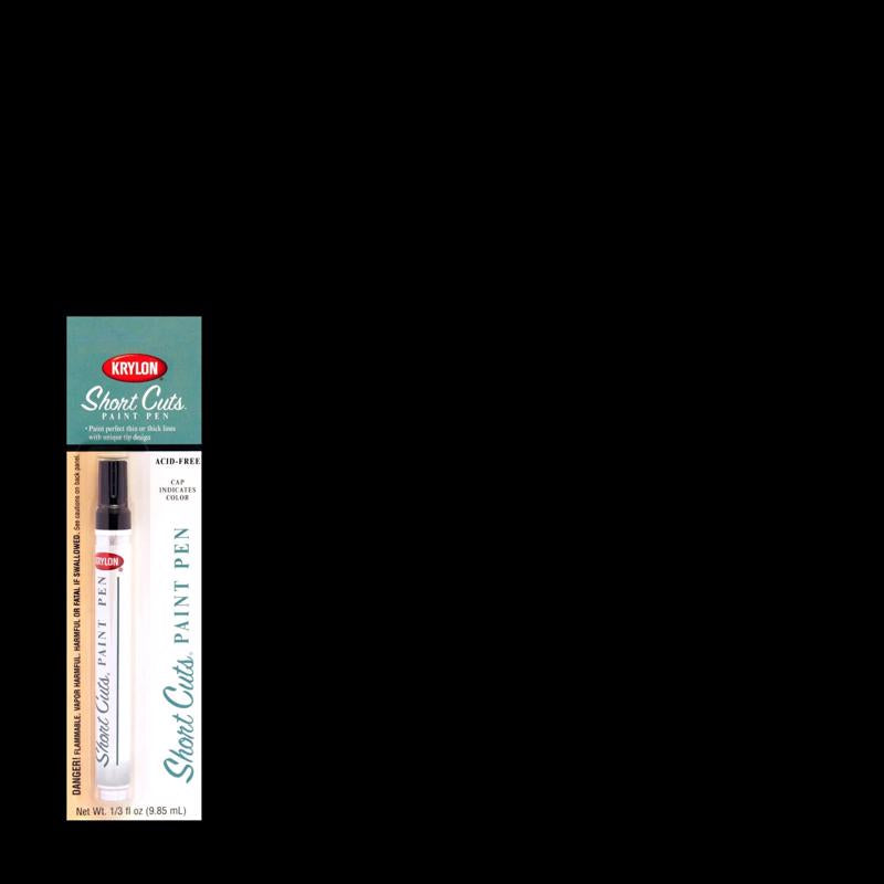 Krylon Short Cuts Gloss Black Paint Pen Interior 0.33 oz (Pack of 6)