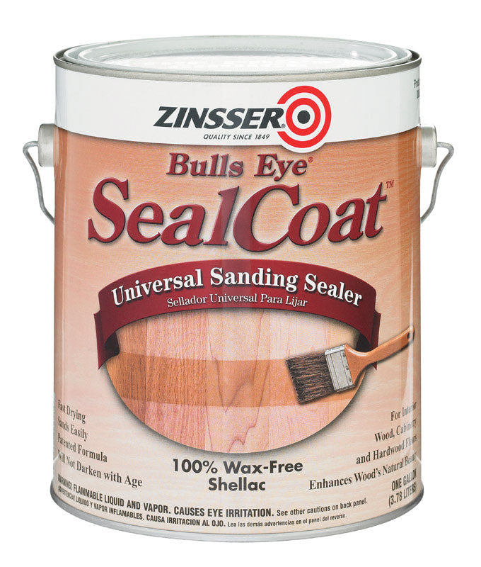 Zinsser Bulls Eye Matte Clear Semi-Transparent Oil-Based Sanding Sealer 1 gal (Pack of 2)